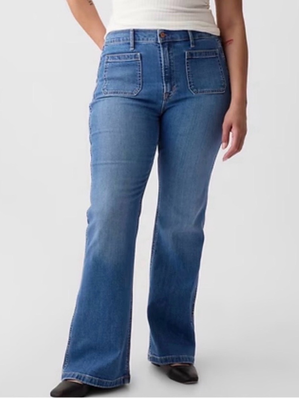 Gap High Rise ‘70s Flare Jeans Women’s 35/20T Retro Americana Vintage Casual NWT